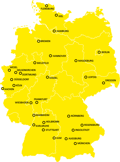 Karte der DMS-Partner Karte der DMS-Partner