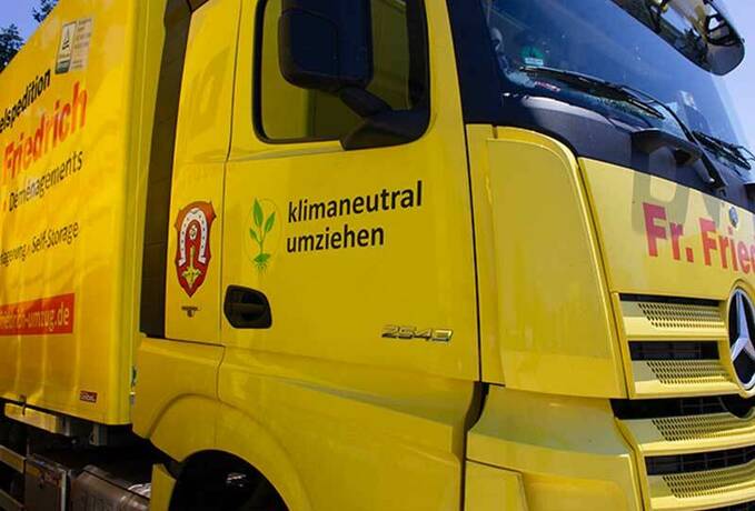 LKW für klimaneutraler Umzug