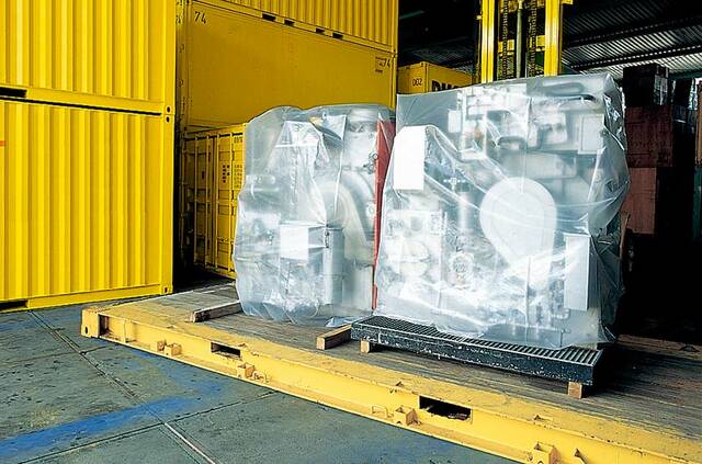 Einlagerung einer Maschine