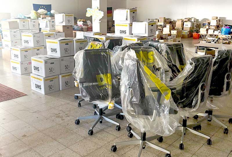 Gepackte Hilfsgüter