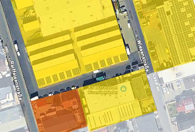 Luftbild des Griesheimer Areals